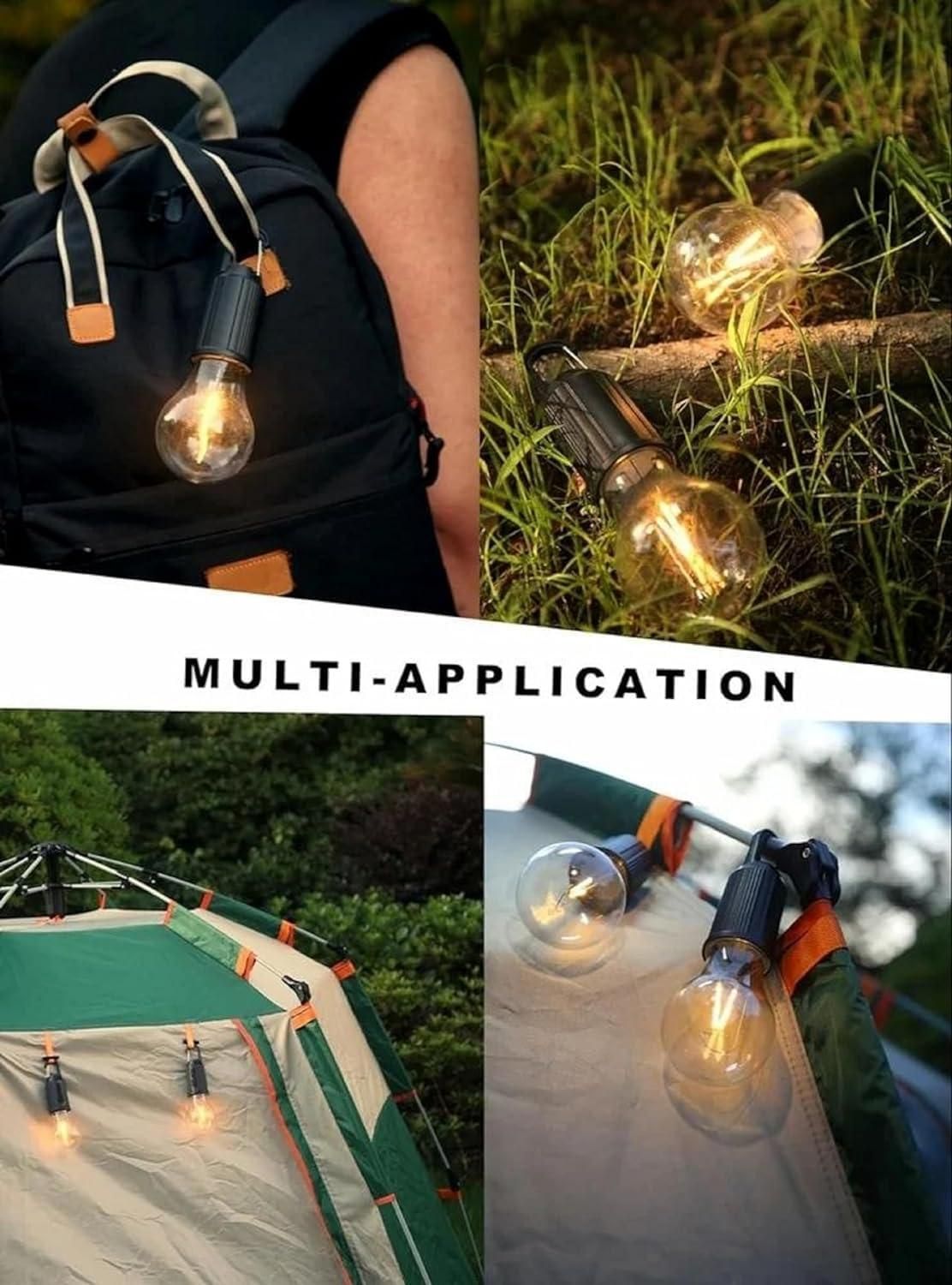 Decorative Hanging Bulb 3 Modes Tent Lamp for Camping