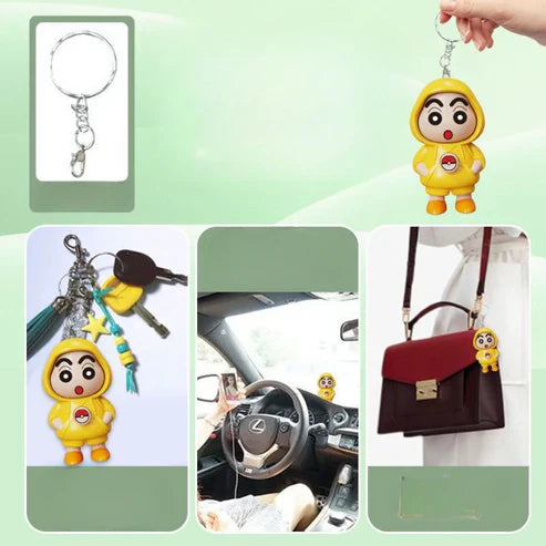 Shinchan Rotating Face Keychain