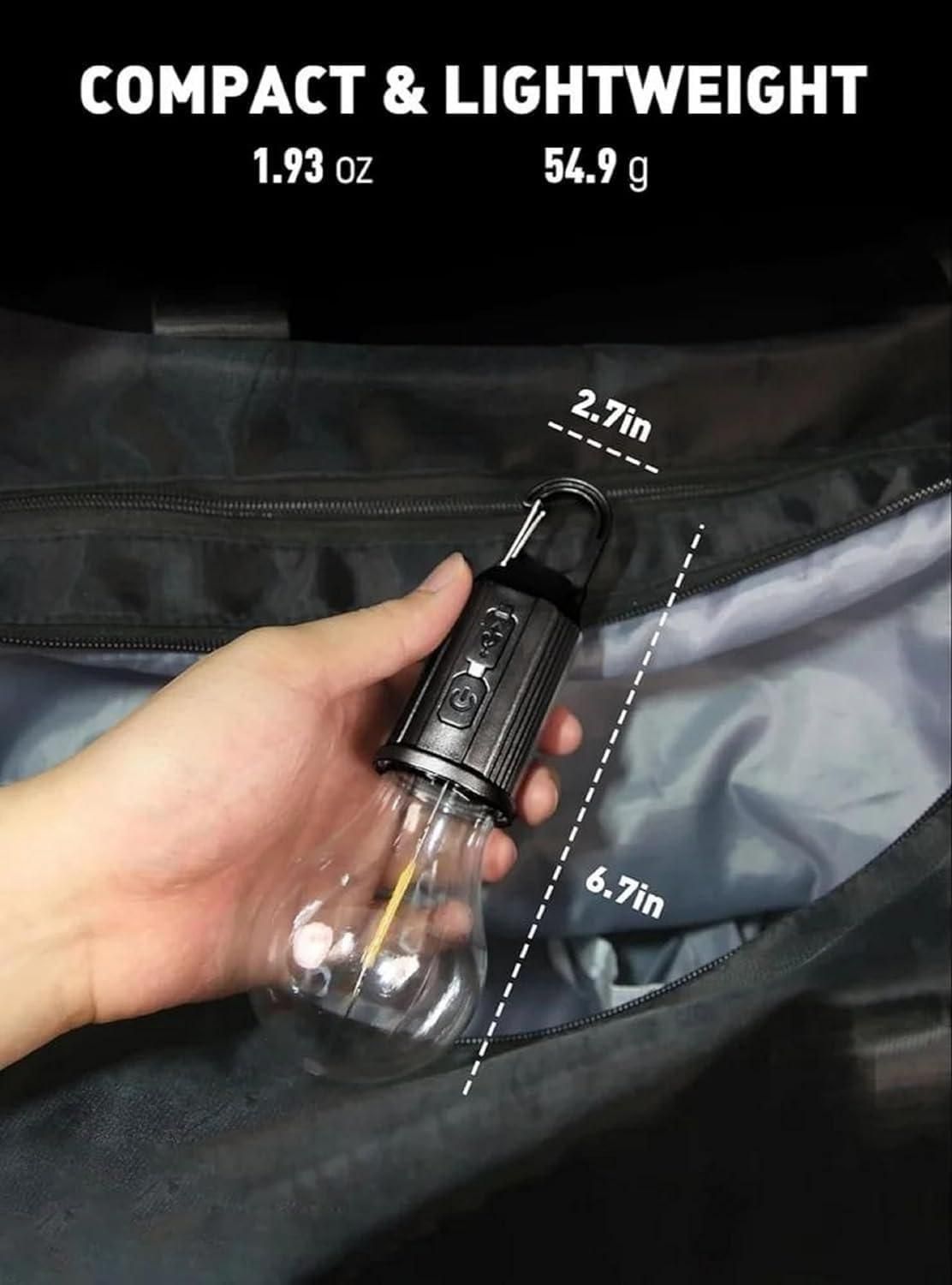 Decorative Hanging Bulb 3 Modes Tent Lamp for Camping