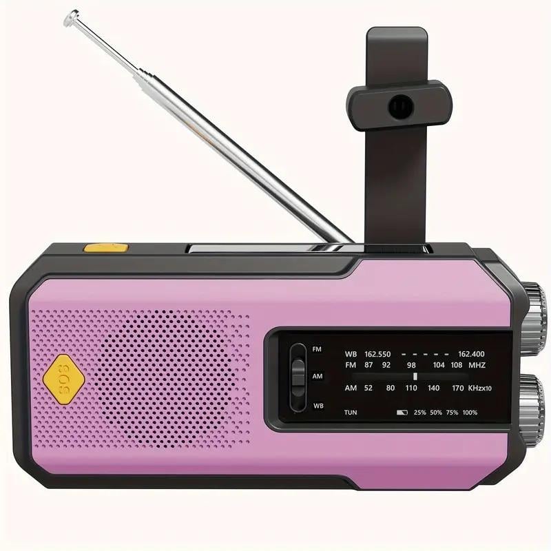 Hand-Crank/Solar Radio With Power Bank