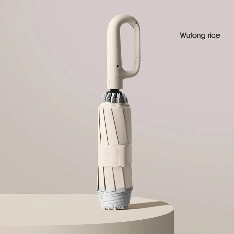 Ring buckle Umbrella, Reflective Safety Strip, Sturdy Windproof, Travel Portable