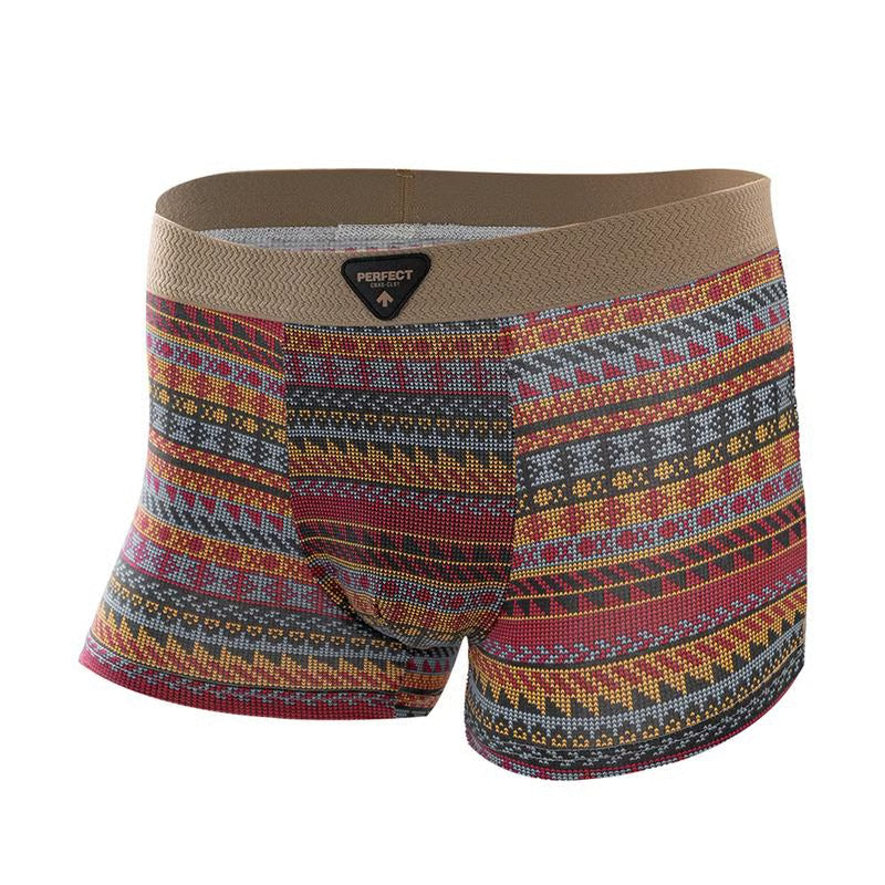 🎁 Festival Sale 🎁 Men's Premium Cotton Boxer Briefs Retro Pattern Design Breathable Underwear