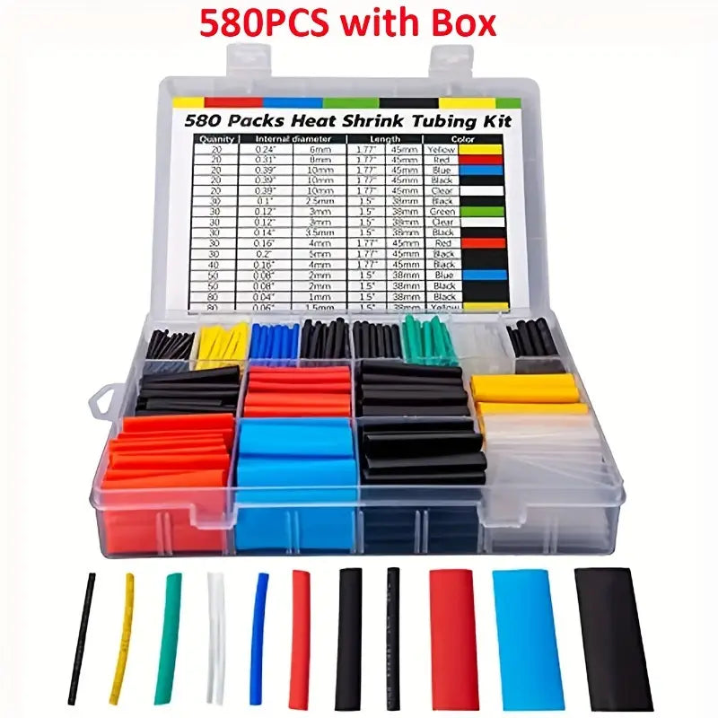 UMLIFE 580pcs Heat Shrinkable Cable Sleeve Kit