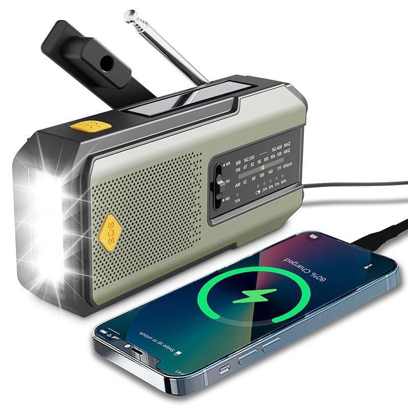 Hand-Crank/Solar Radio With Power Bank