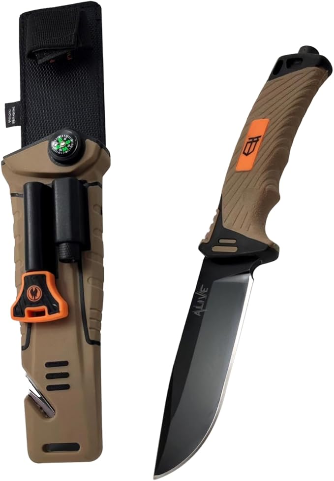 Generic Alive Survival Knife - Tactical Outdoor Knife with Fire Starter