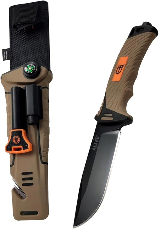 Generic Alive Survival Knife - Tactical Outdoor Knife with Fire Starter