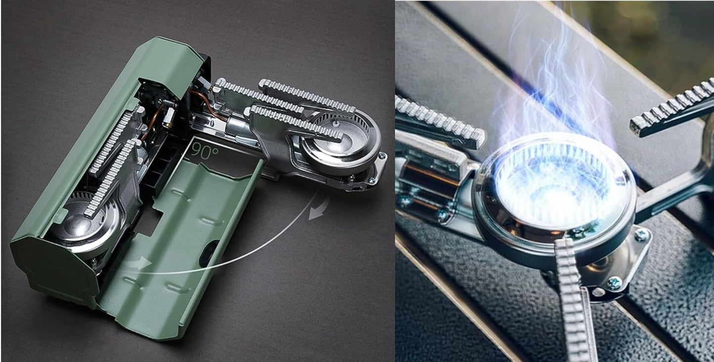 Camping Stove with Storage Bag, Portable Butane Stove with Bottle