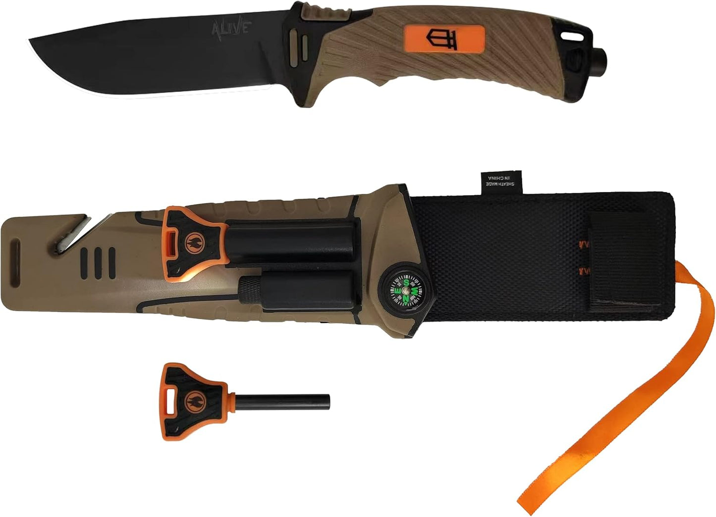 Generic Alive Survival Knife - Tactical Outdoor Knife with Fire Starter