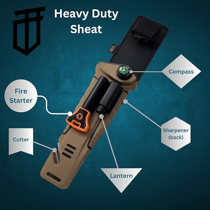 Generic Alive Survival Knife - Tactical Outdoor Knife with Fire Starter