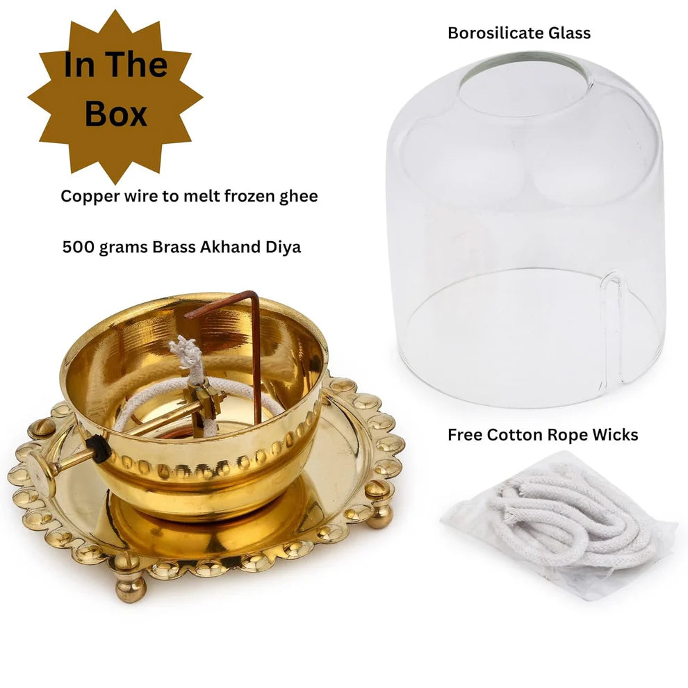 Original Brass Akhand Diya 🔥BUY 1 GET 1 FREE🔥-Pre Ganesh Festival Sale 🔥