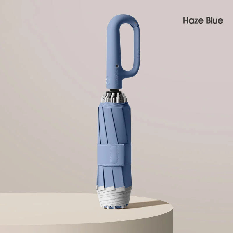 Ring buckle Umbrella, Reflective Safety Strip, Sturdy Windproof, Travel Portable