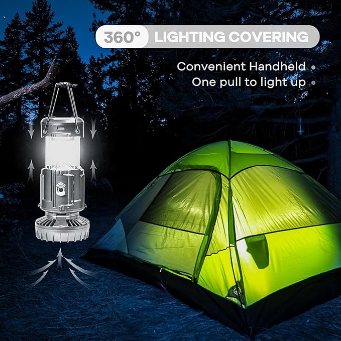 🔥🎁Hot Sale 49% OFF🎁🔥Portable LED Camping Lantern With Fan