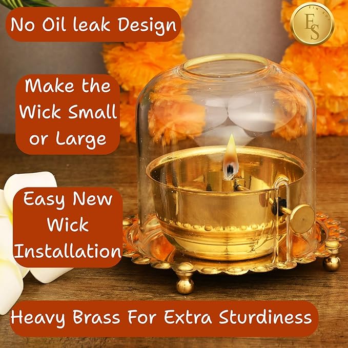 Original Brass Akhand Diya 🔥BUY 1 GET 1 FREE🔥-Pre Ganesh Festival Sale 🔥