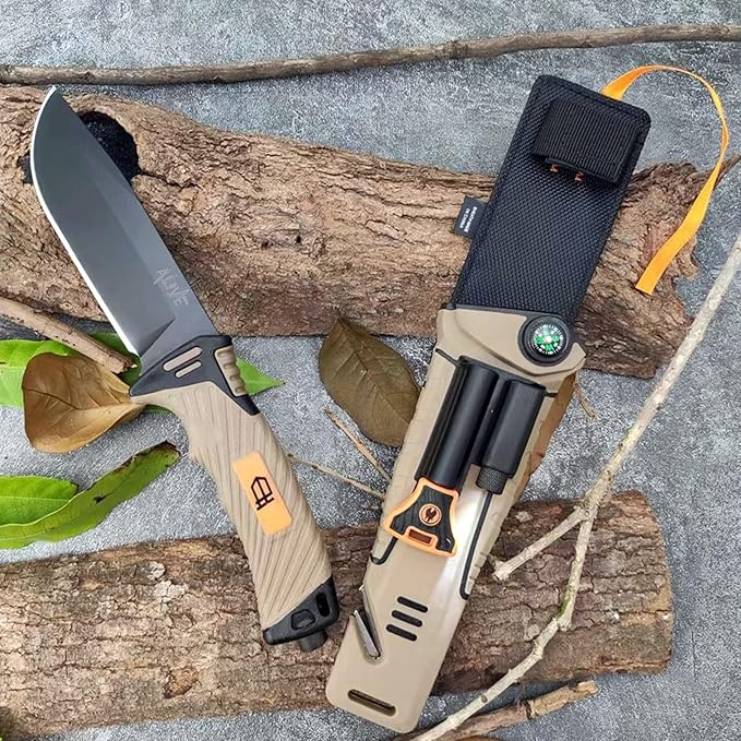 Generic Alive Survival Knife - Tactical Outdoor Knife with Fire Starter