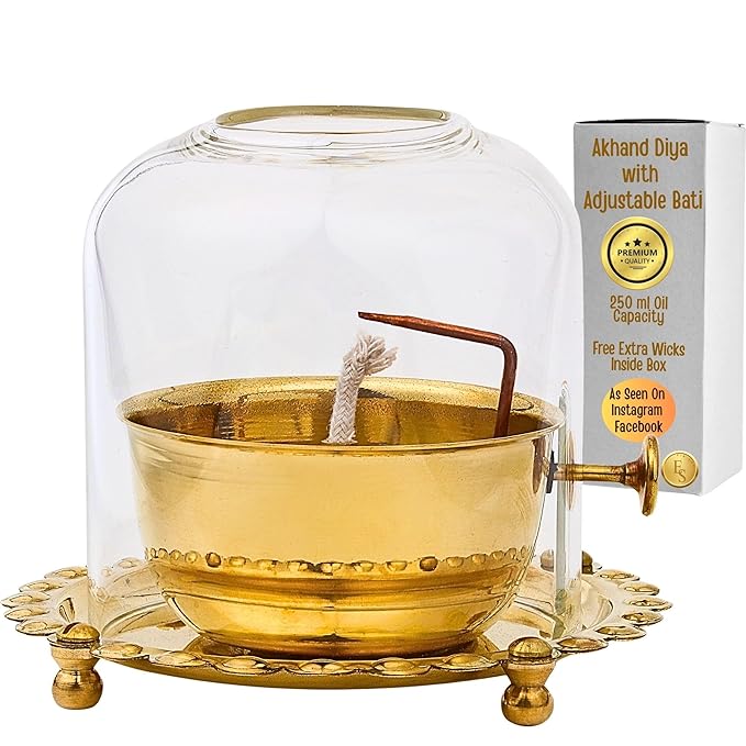 Original Brass Akhand Diya 🔥BUY 1 GET 1 FREE🔥-Pre Ganesh Festival Sale 🔥