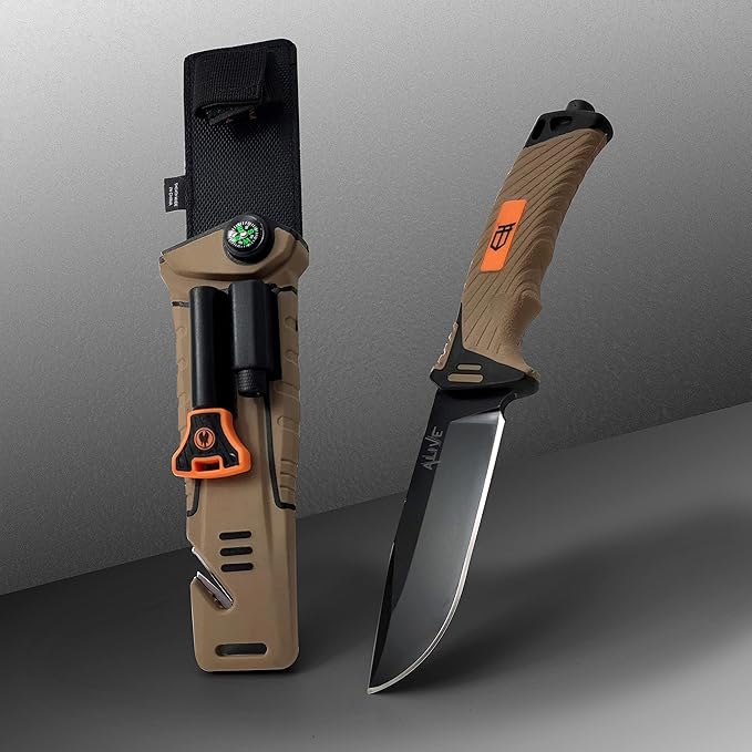 Generic Alive Survival Knife - Tactical Outdoor Knife with Fire Starter