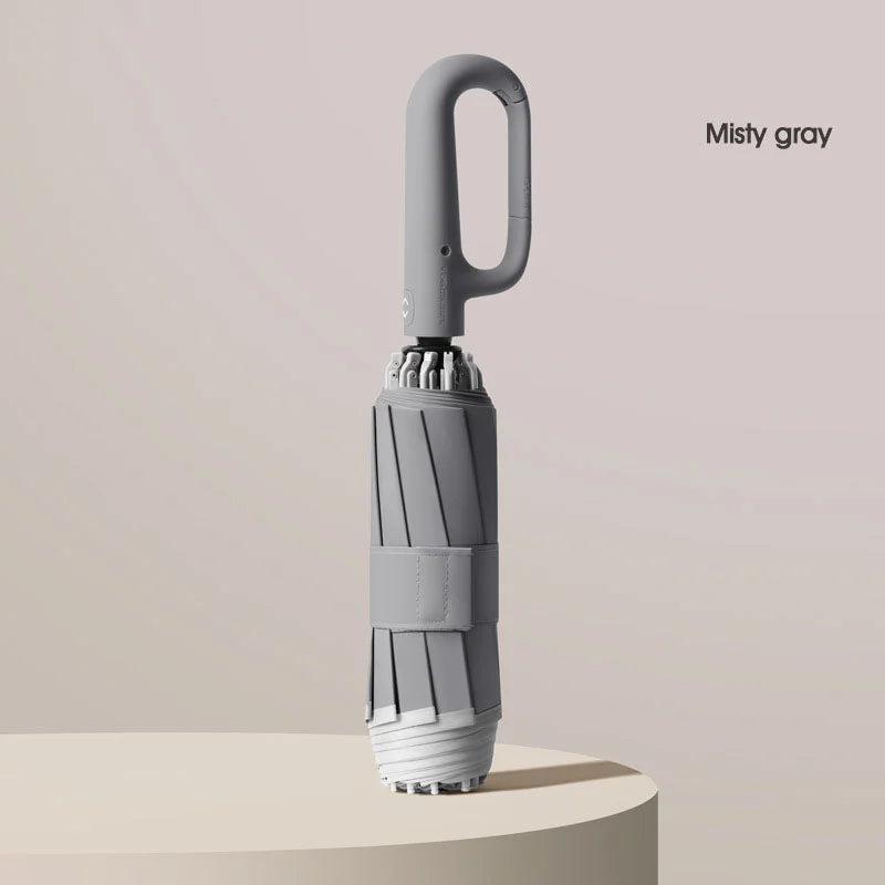 Ring buckle Umbrella, Reflective Safety Strip, Sturdy Windproof, Travel Portable
