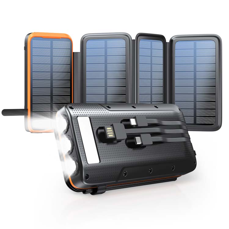 30000mAh Solar Charger Panels Solar Charger Power Bank with 4 Solar Panels