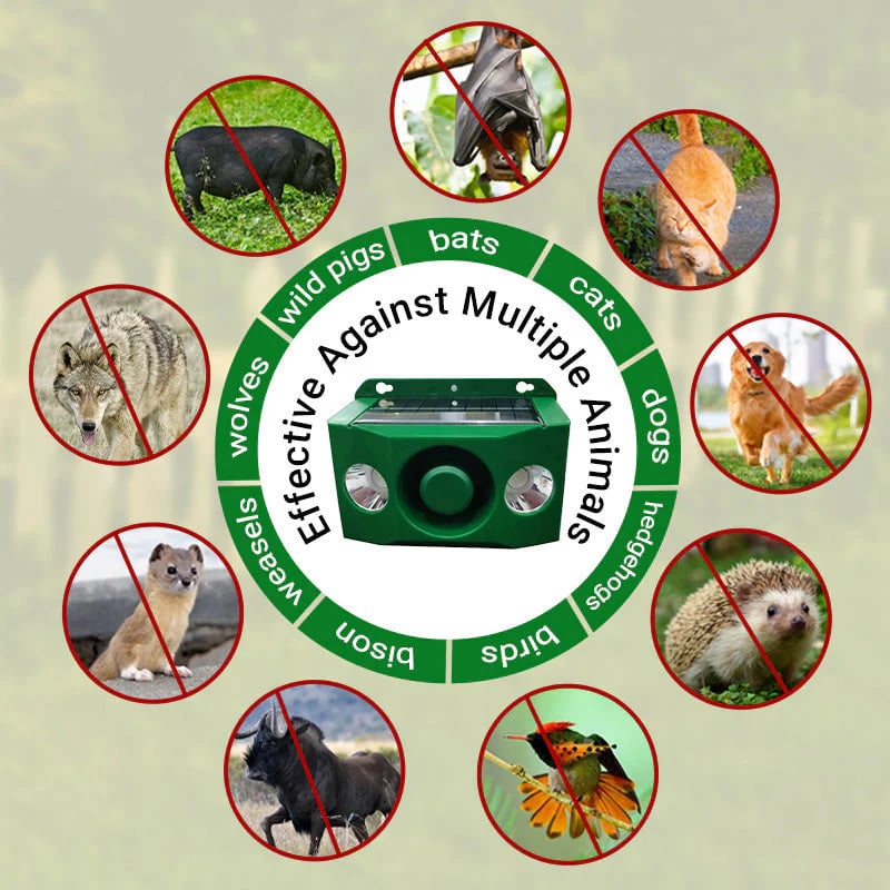 High volume solar warning lights to deter predators ( BUY 1 GET 1 FREE )