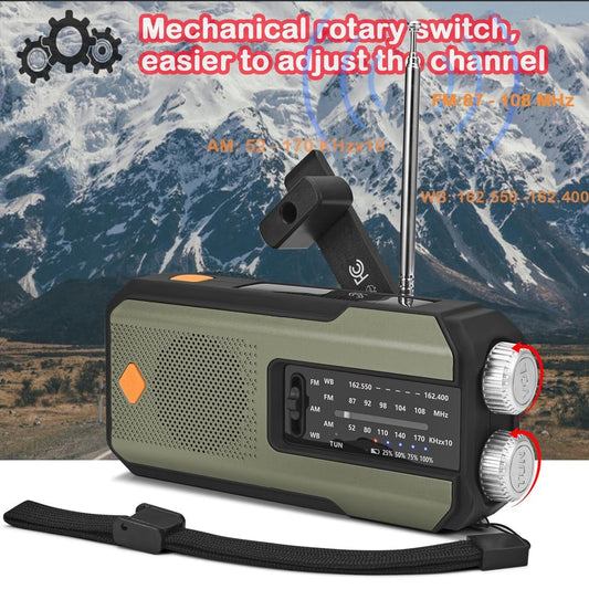 Hand-Crank/Solar Radio With Power Bank